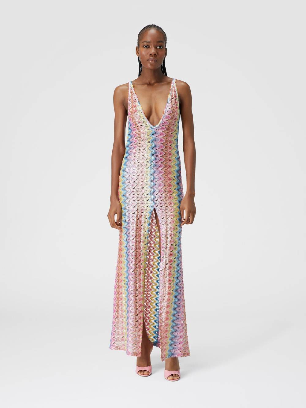Missoni Abito copricostume lungo con scollatura a V e spacco Hotsell