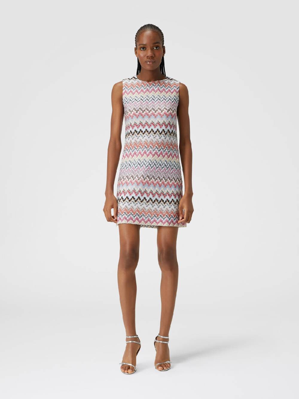 Missoni Mini-abito in misto viscosa lamé zig zag Vendita Calda