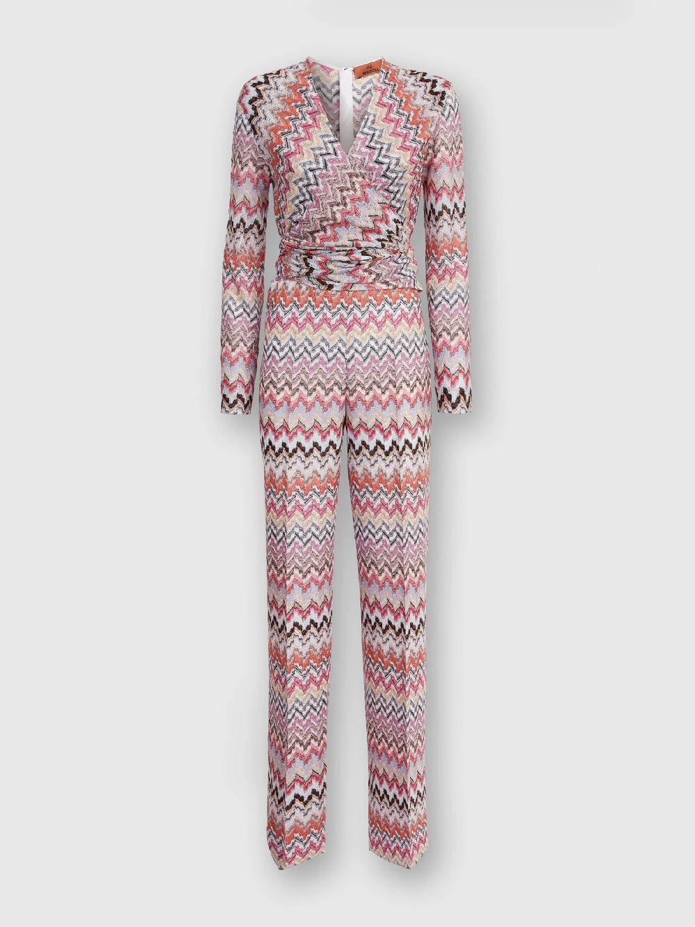 Missoni Tuta lunga in viscosa lamé zig zag Vendita Economica