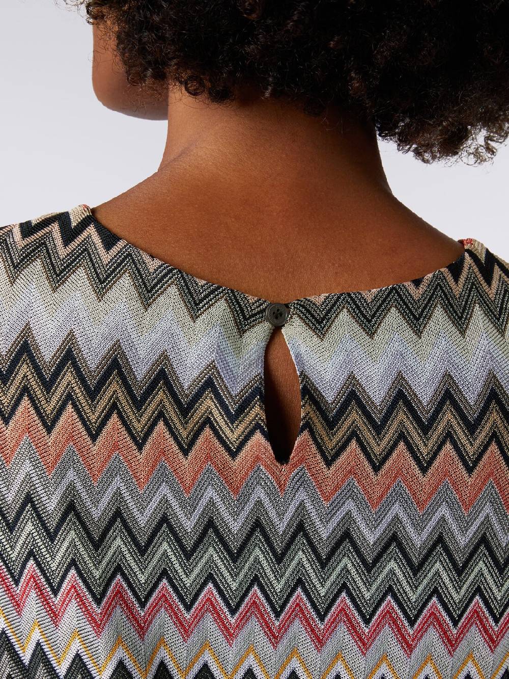 Missoni Abito a maniche corte in cotone e viscosa zig zag Moda