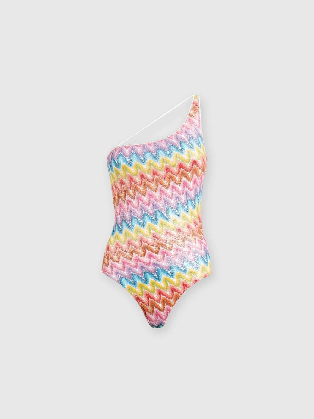 Missoni Costume intero monospalla in pizzo spalmato Vendita