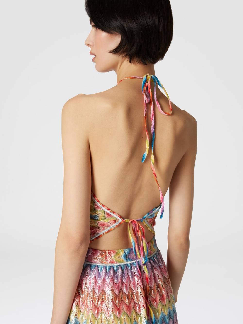 Missoni Top a fazzoletto in pizzo di misto cotone spalmato Promozione
