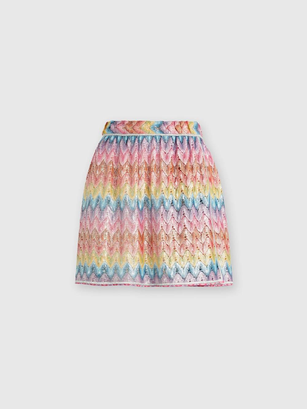 Missoni Mingonna a portafoglio in pizzo di misto cotone spalmato Pezzi Unici