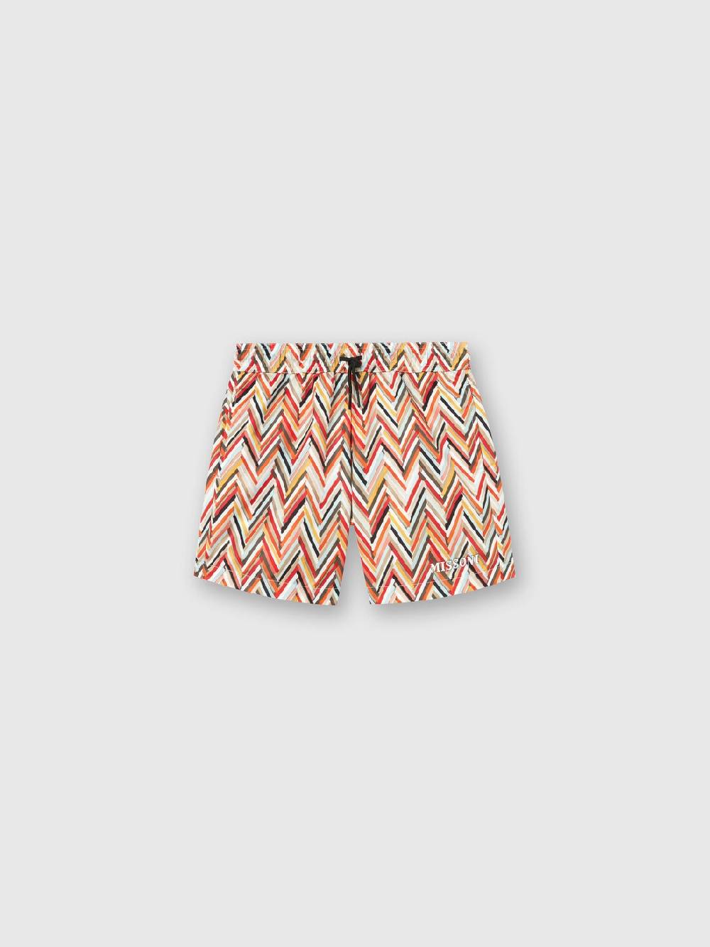 Missoni Boxer mare con pattern zig zag e logo Consegna Veloce
