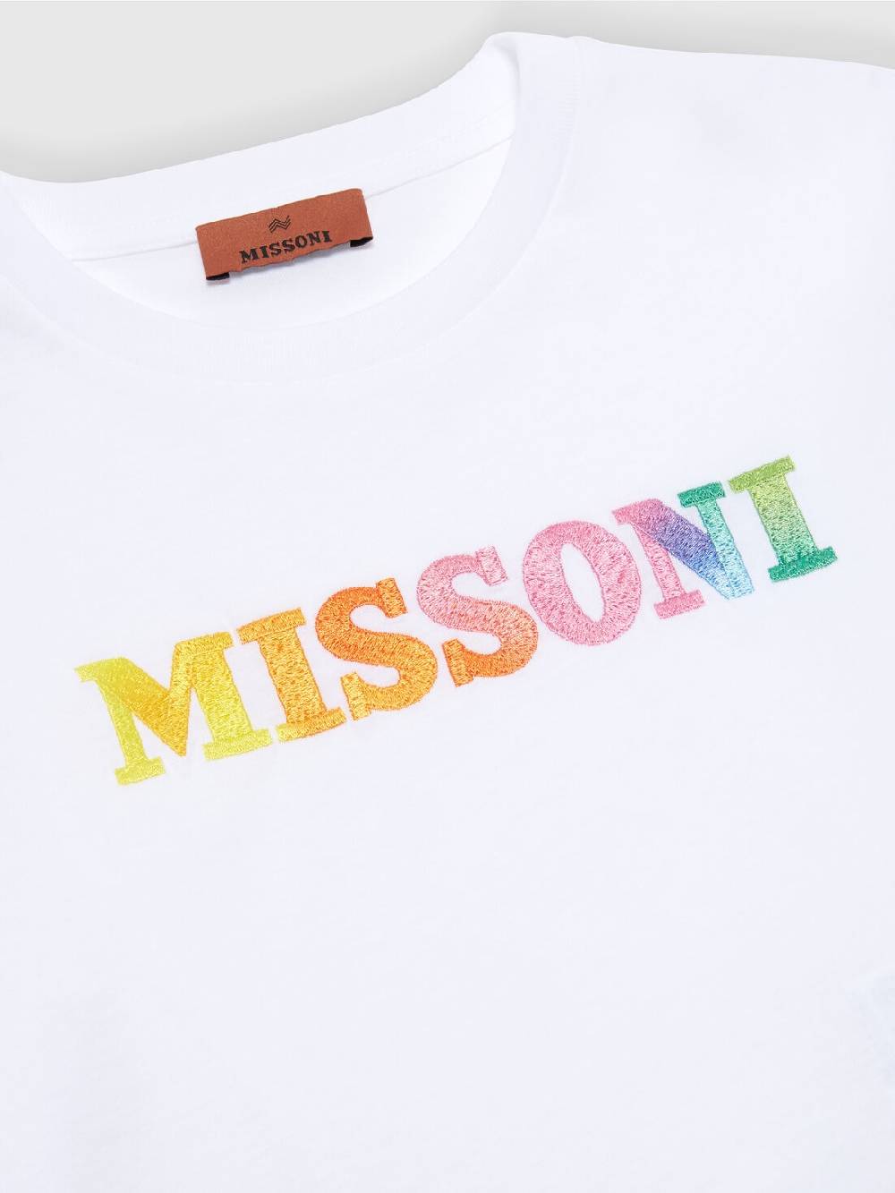 Missoni T-shirt in jersey di cotone con scritta logo Promozione Limitata