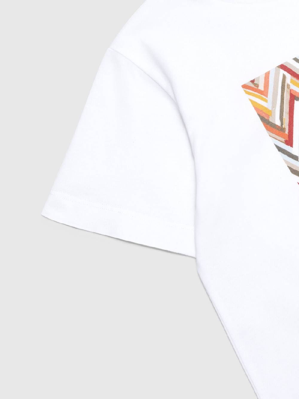 Missoni T-shirt in jersey di cotone con stampa chevron e logo Affare Del Giorno