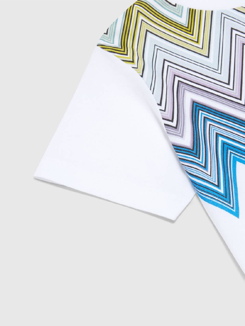Missoni T-shirt a maniche corte in cotone con stampa chevron Sottocosto