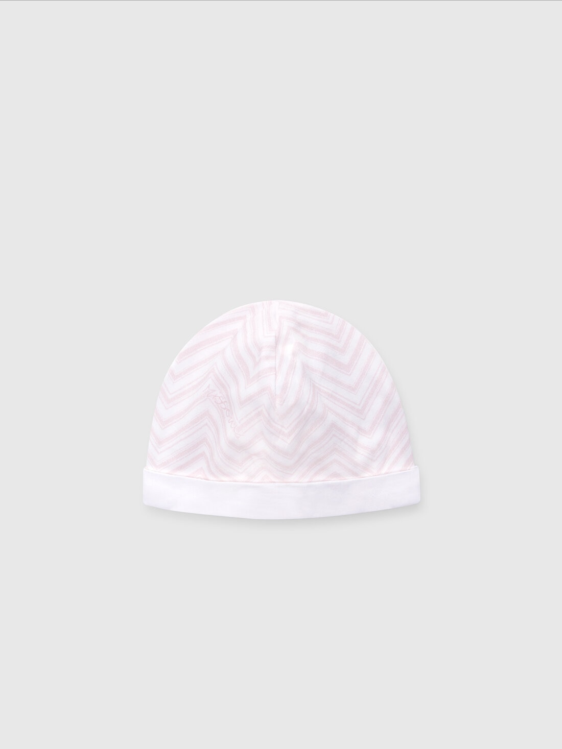 Missoni Set due pezzi con tutina e zuccotto in cotone zig zag Presa