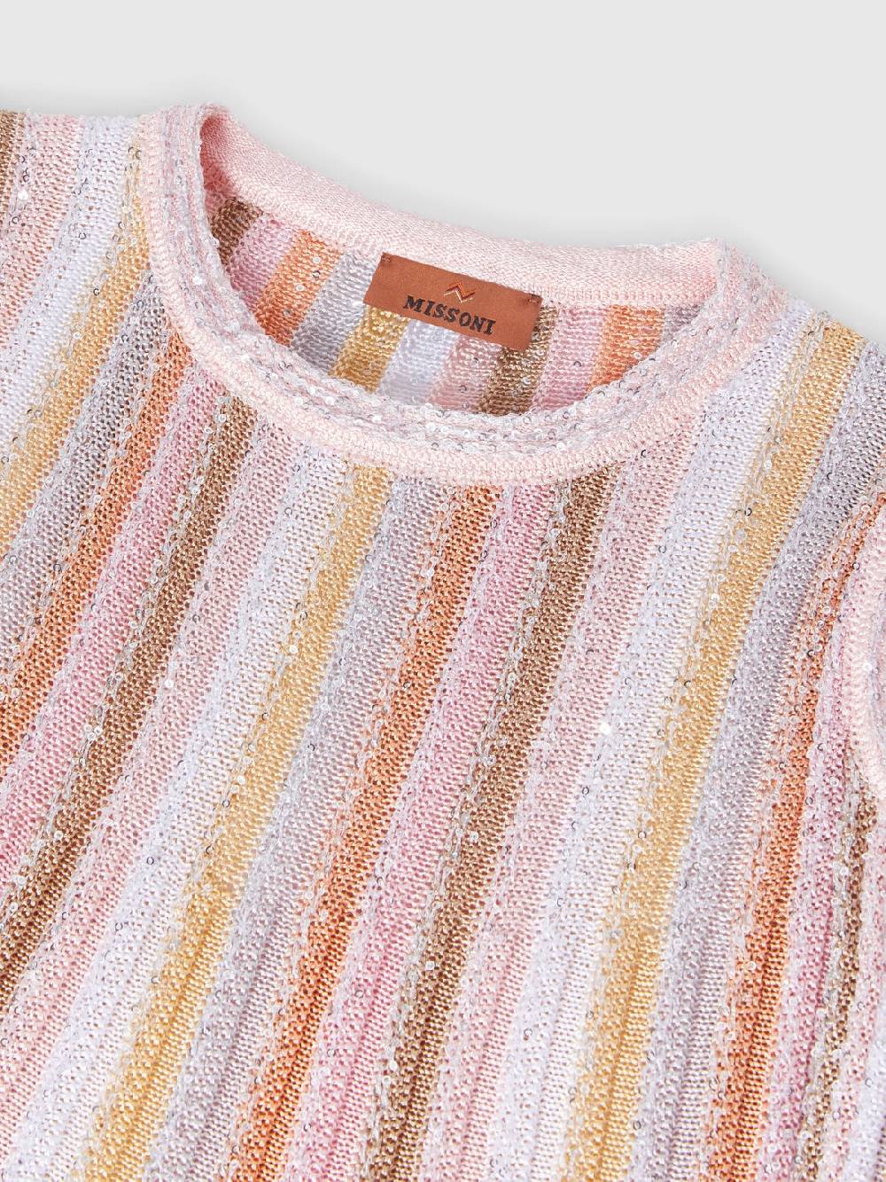 Missoni Top senza maniche in maglia di viscosa plissée con paillettes Sconto