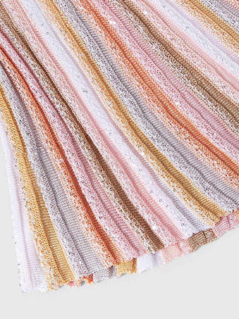 Missoni Top senza maniche in maglia di viscosa plissée con paillettes Sconto