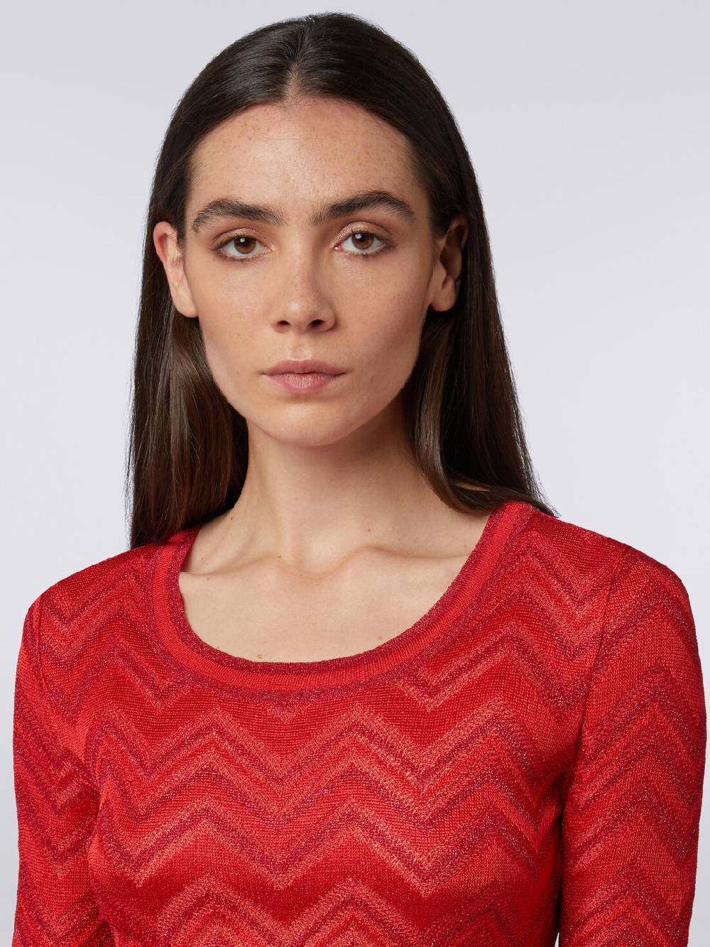Missoni Abito in maglia zig zag tonale con lurex Novità