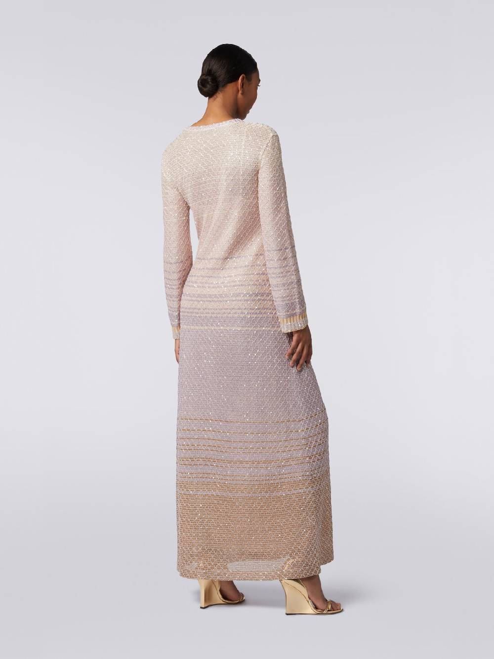 Missoni Abito lungo in maglia dégradé con paillettes Saldi