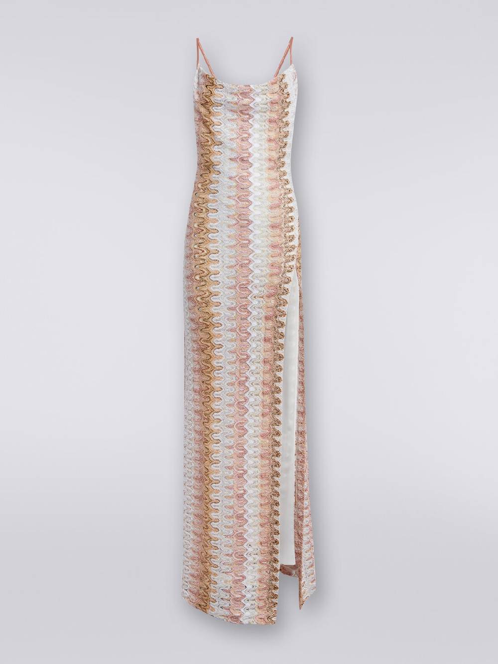 Missoni Abito lungo effetto pizzo con scollatura drappeggiata e spacco Vendite Flash