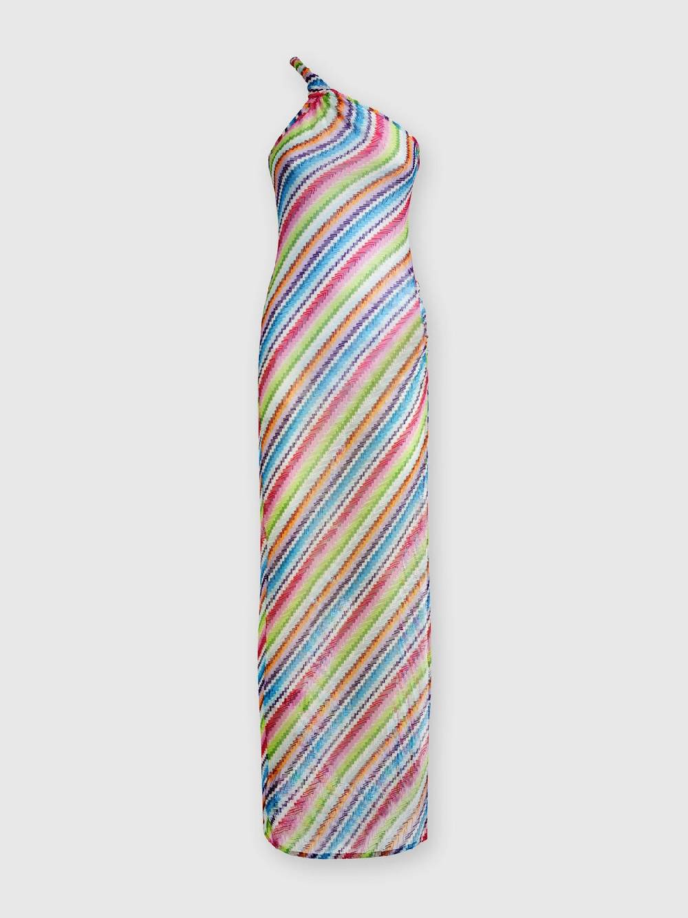 Missoni Abito copricostume stampa zig zag con scollatura a nodo Saldi Di Fabbrica