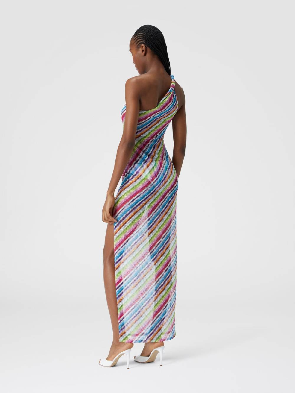 Missoni Abito copricostume stampa zig zag con scollatura a nodo Saldi Di Fabbrica