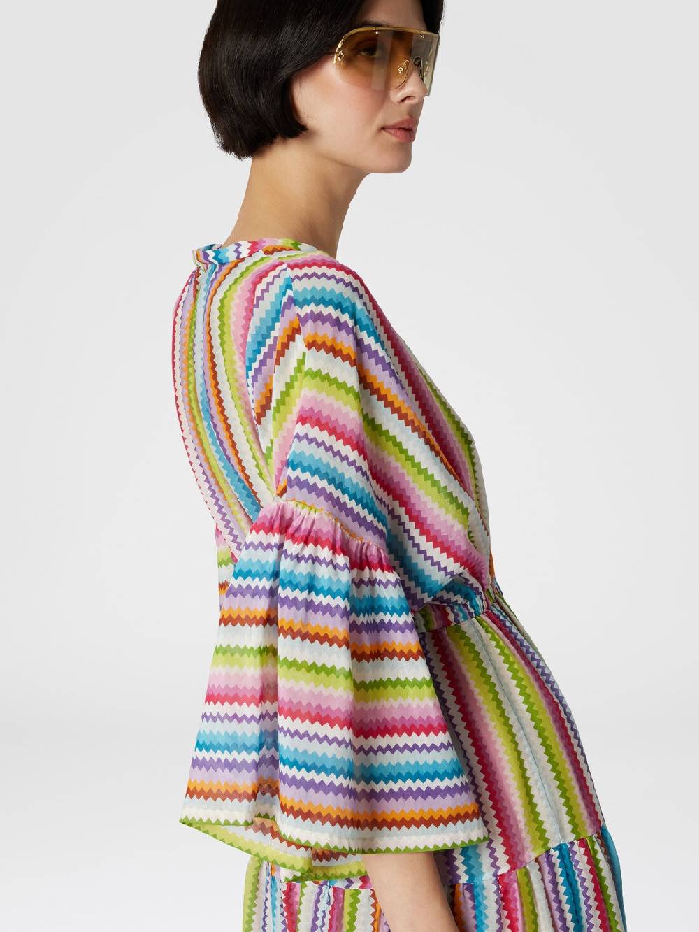 Missoni Abito copricostume lungo a balze stampa zig zag Nuova