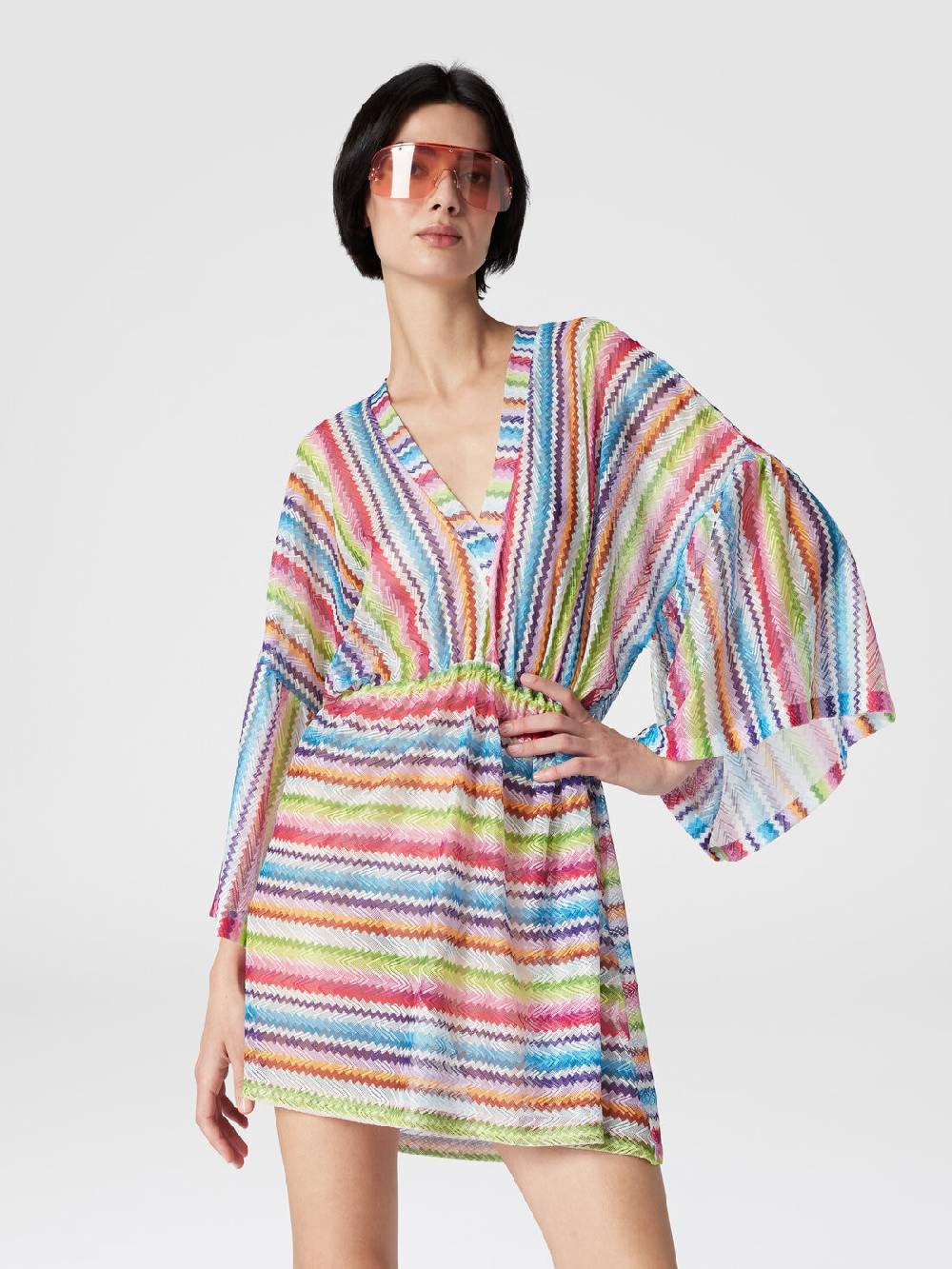 Missoni Caftano copricostume corto stampa zig zag Moda