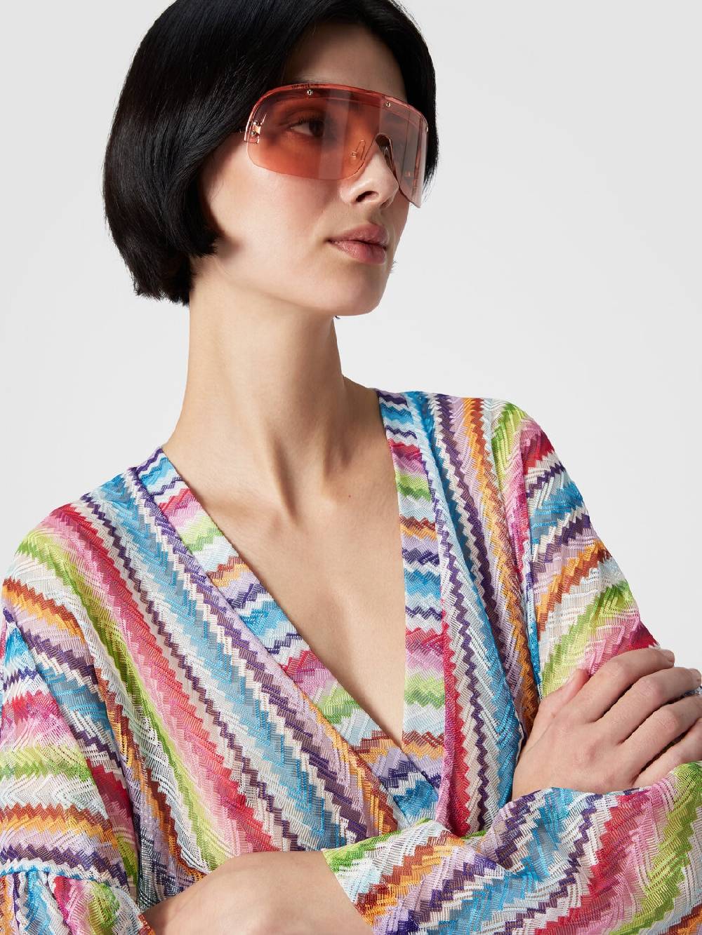 Missoni Caftano copricostume corto stampa zig zag Moda