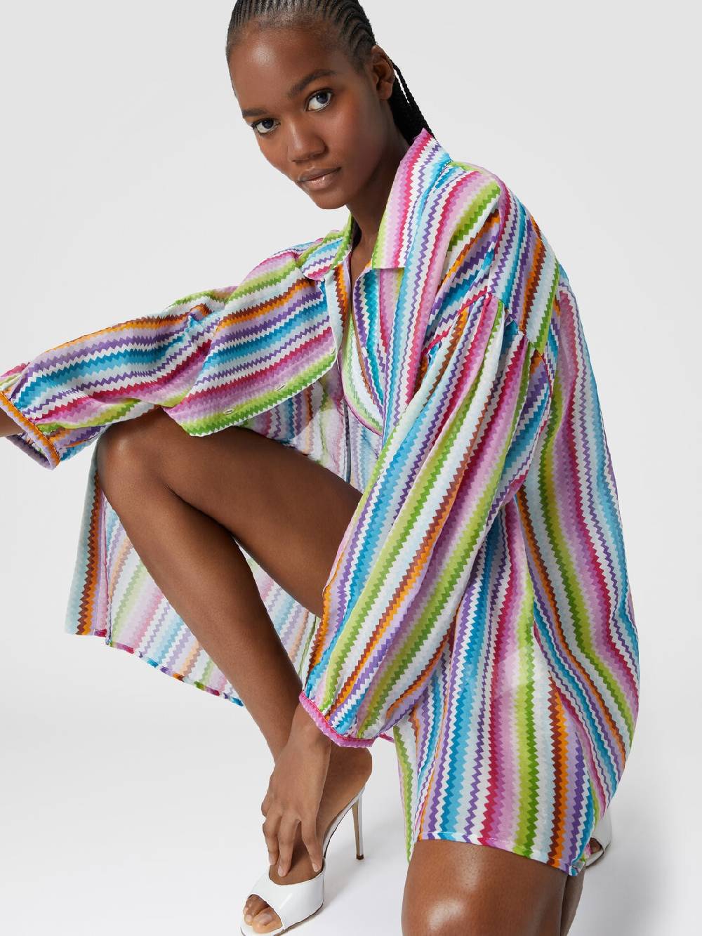 Missoni Camicia oversize in seta e cotone stampata Negozio