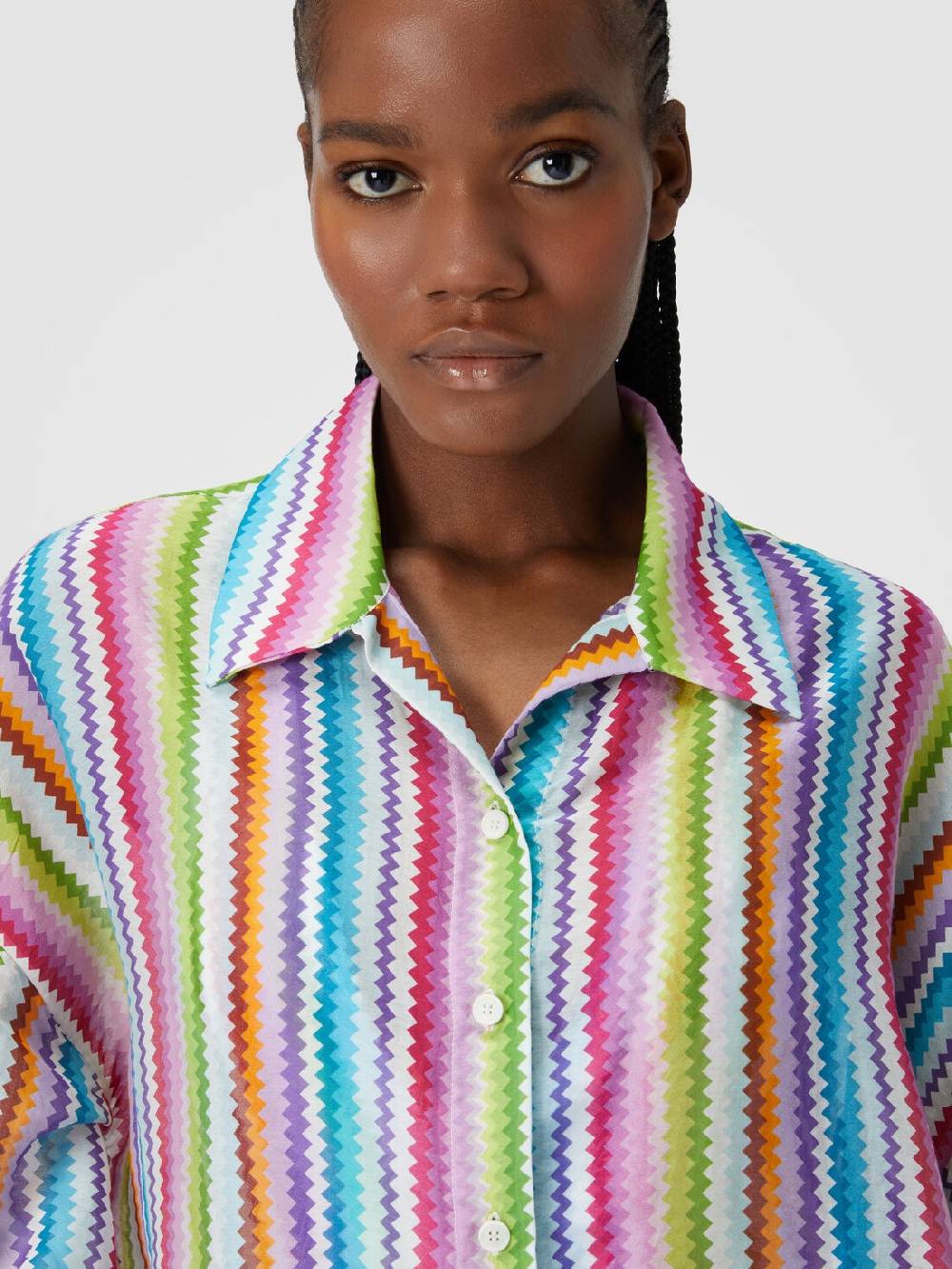 Missoni Camicia oversize in seta e cotone stampata Negozio