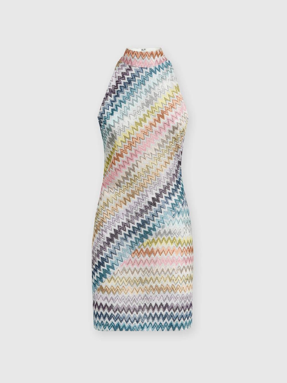 Missoni Mini-abito senza maniche in viscosa zig zag lamé Italia