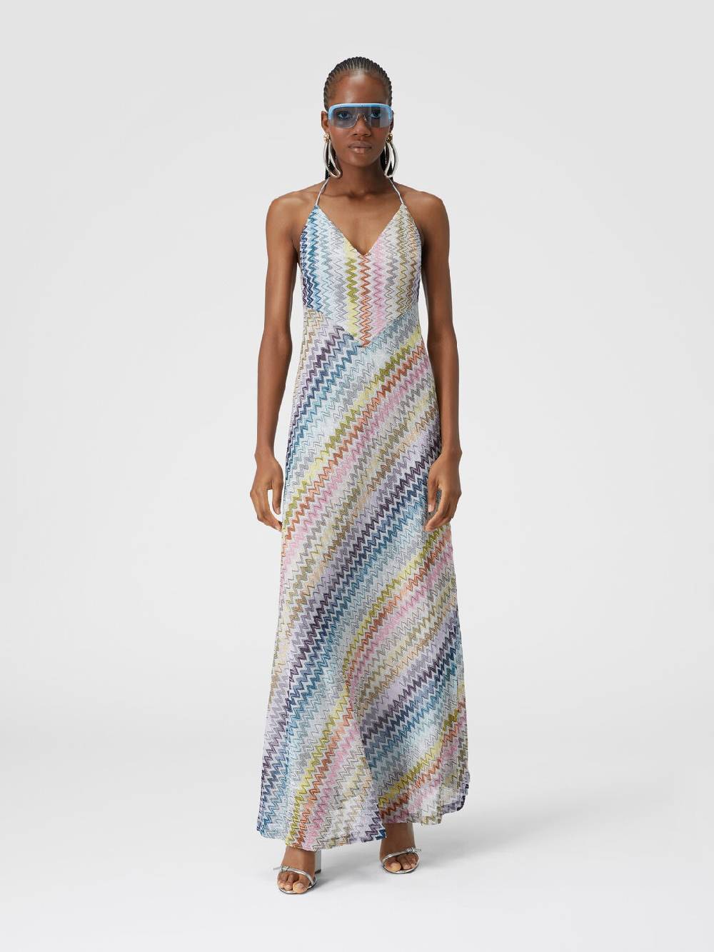 Missoni Slip dress con laccetto sul collo e applicazioni in perle 2025