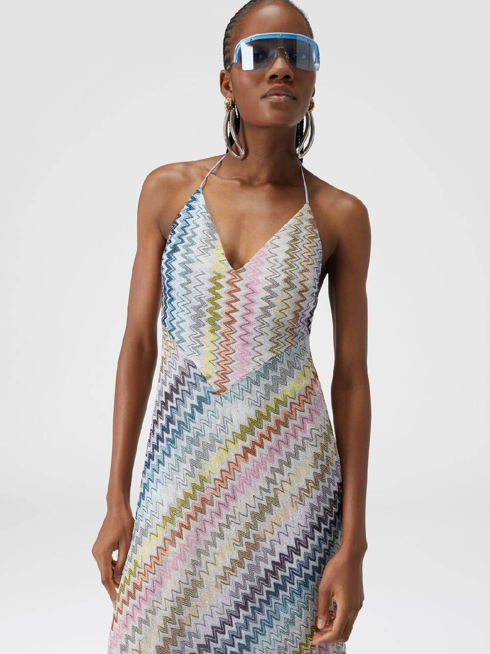 Missoni Slip dress con laccetto sul collo e applicazioni in perle 2025
