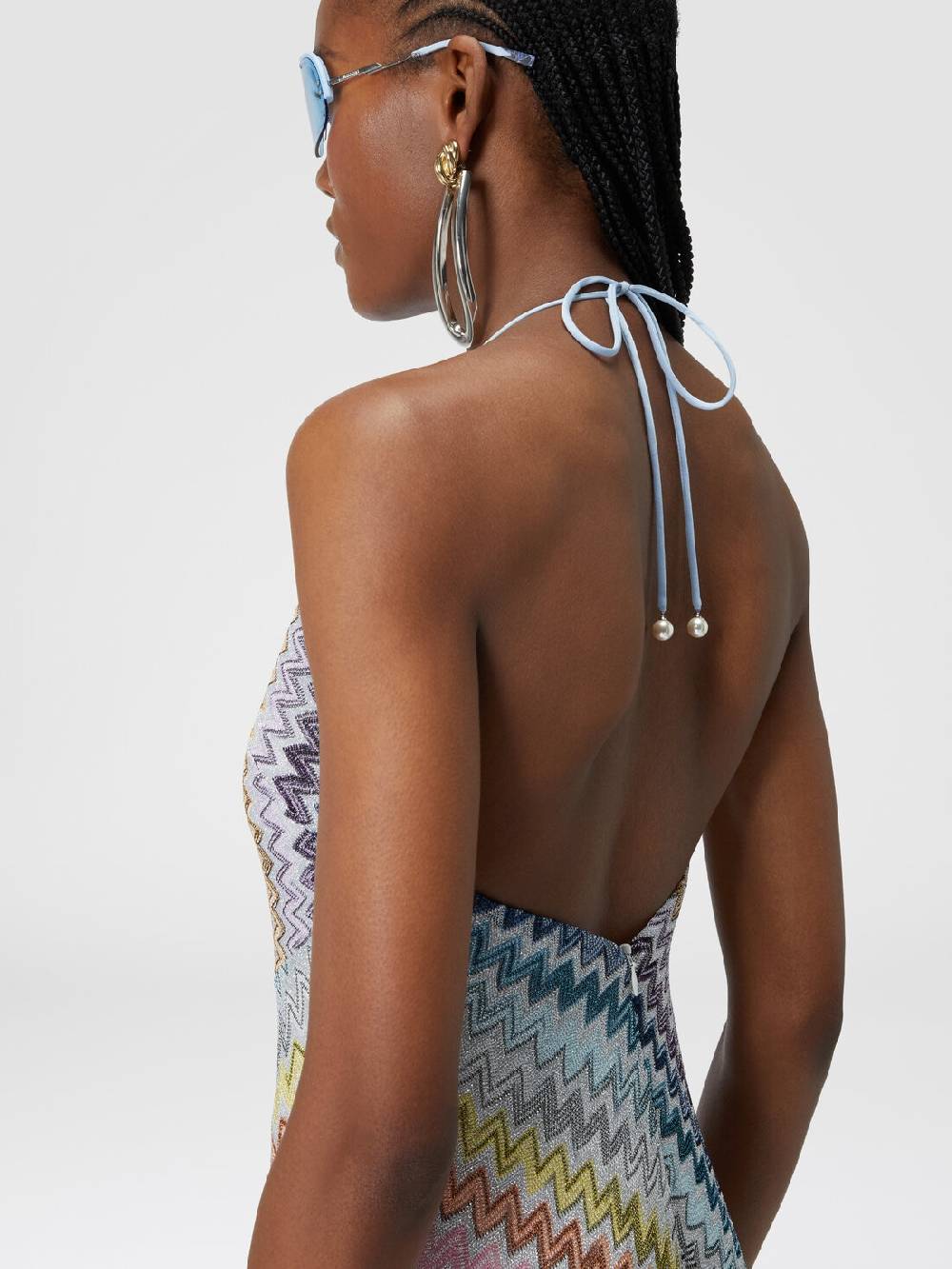 Missoni Slip dress con laccetto sul collo e applicazioni in perle 2025