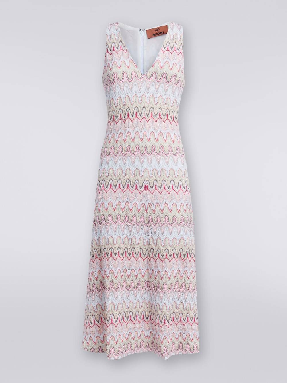 Missoni Abito con scollatura a V in misto viscosa motivo a onde Vendita