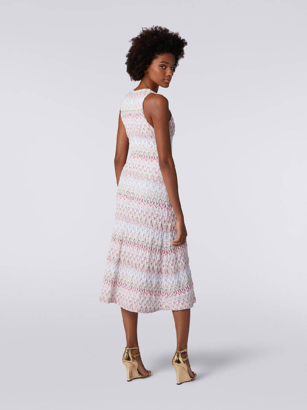 Missoni Abito con scollatura a V in misto viscosa motivo a onde Vendita