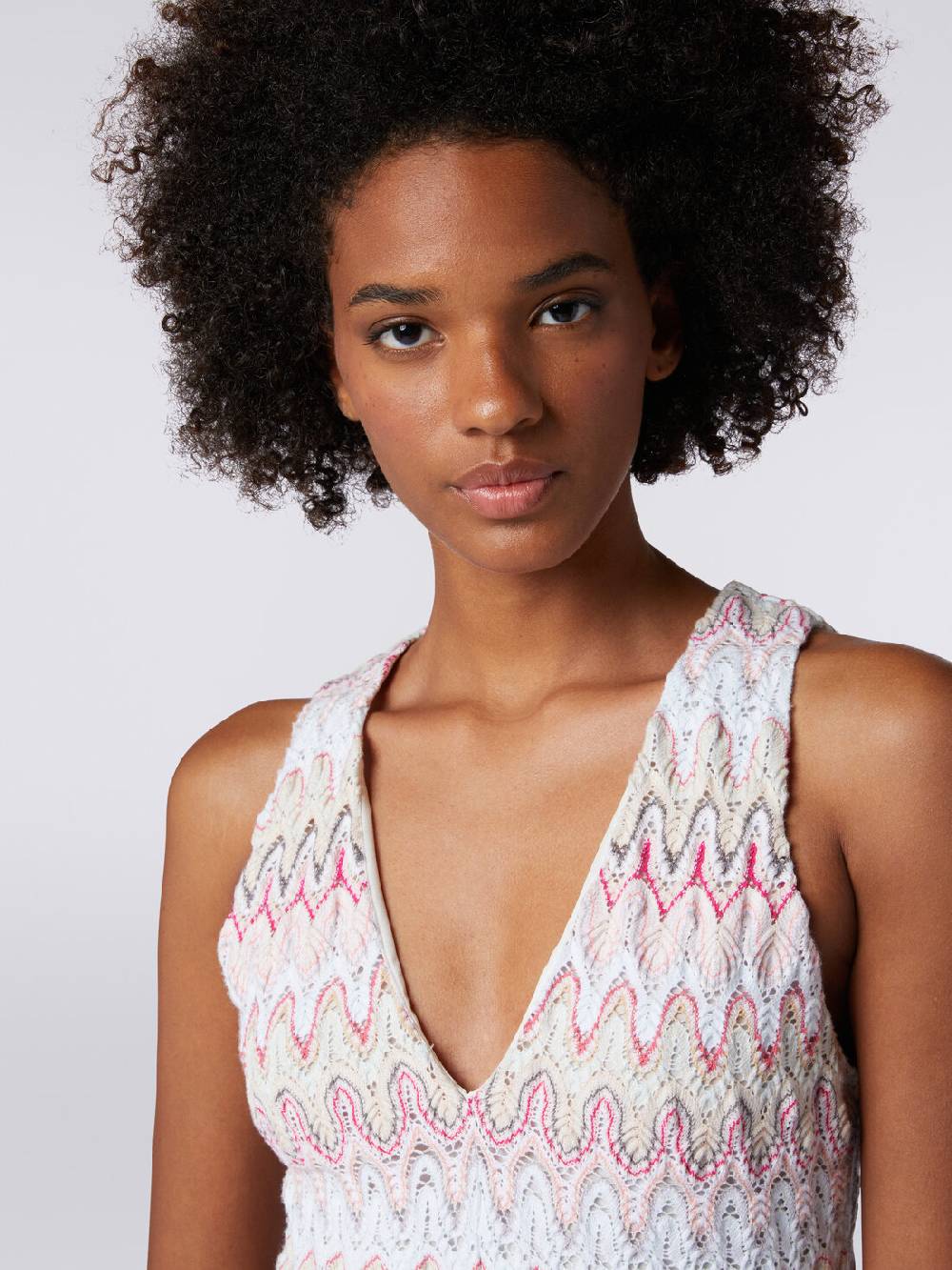 Missoni Abito con scollatura a V in misto viscosa motivo a onde Vendita