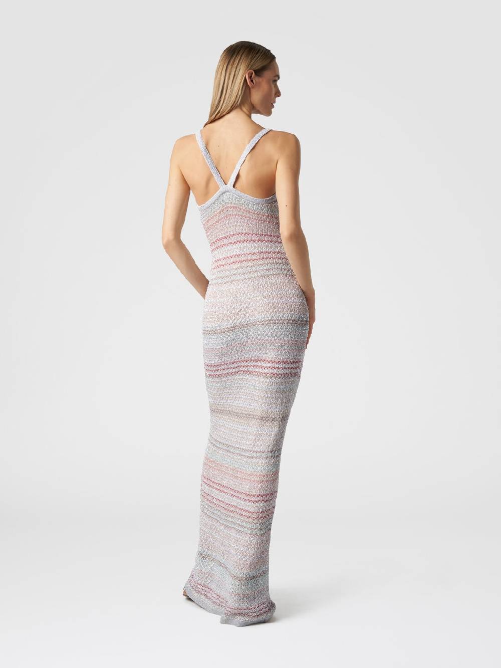 Missoni Abito lungo in maglia zig zag con trama effetto uncinetto Promozione