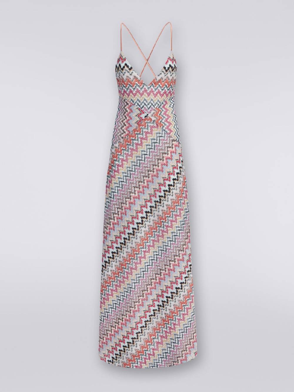 Missoni Abito lungo in misto viscosa patchwork con lurex Soddisfazione Garantita