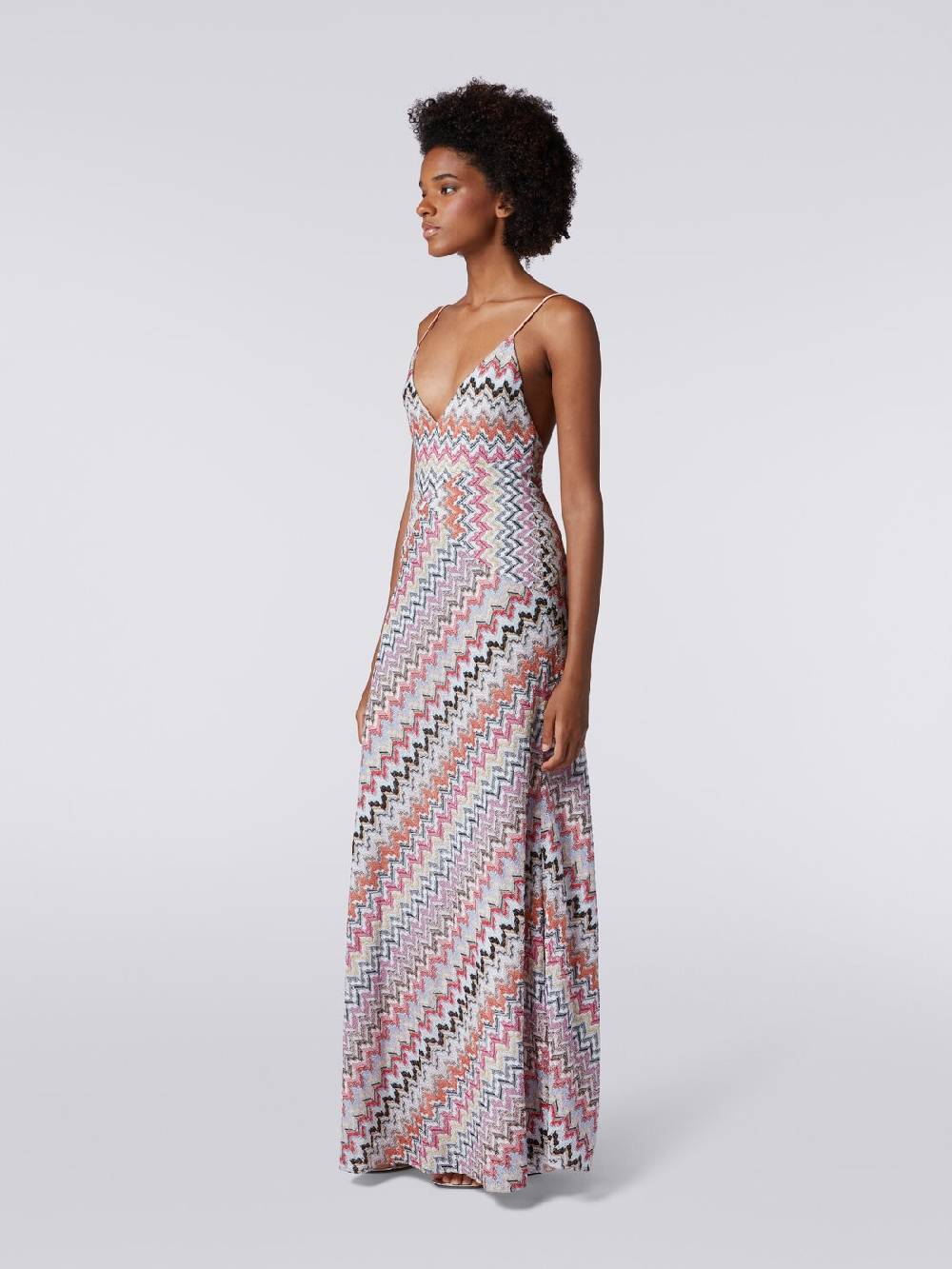 Missoni Abito lungo in misto viscosa patchwork con lurex Soddisfazione Garantita