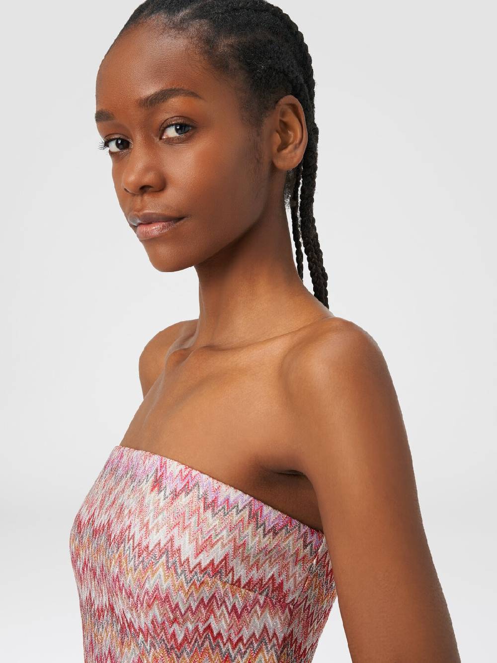 Missoni Mini-abito in viscosa lamé chevron Qualità Garantita