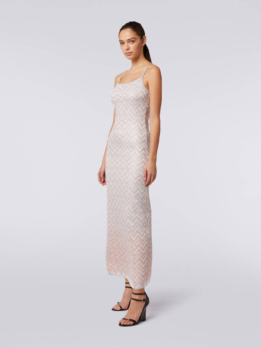 Missoni Abito lungo senza maniche in viscosa lamé zig zag Acquista Ora