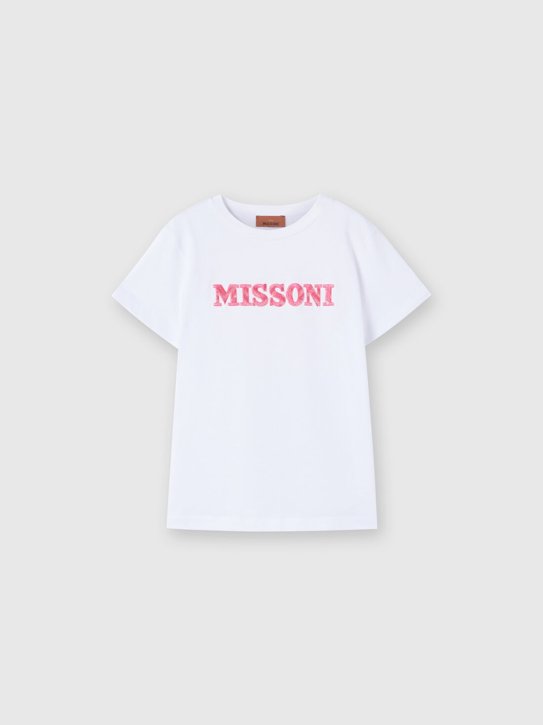 Missoni T-shirt a maniche corte in cotone con scritta logo