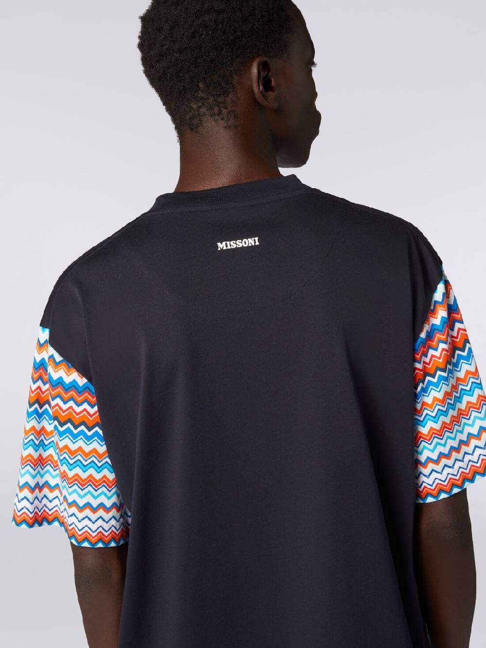 Missoni T-shirt oversize in cotone con inserti zig zag Saldi