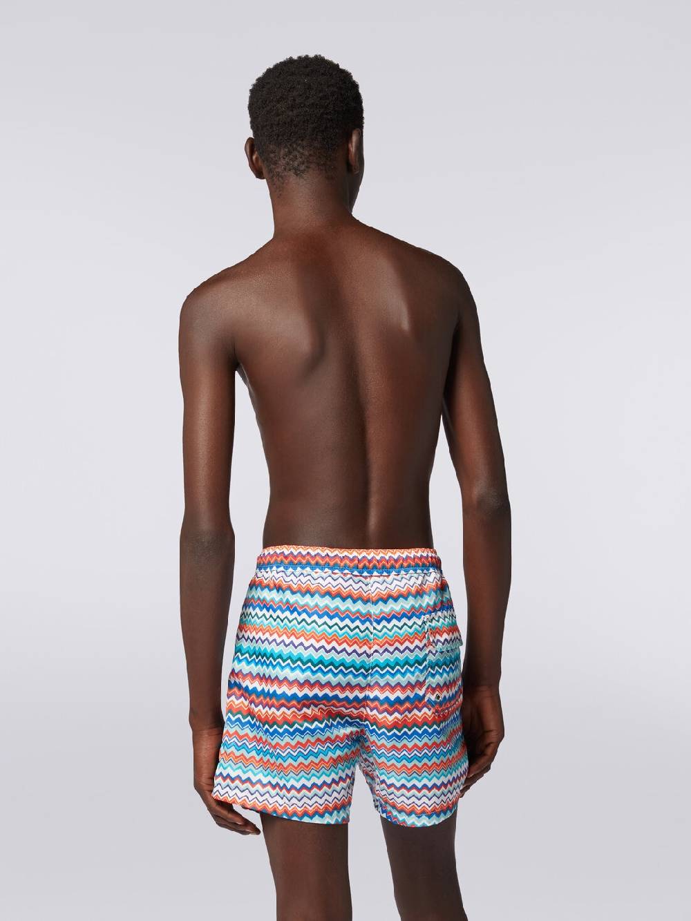 Missoni Boxer mare in nylon stampa zig zag Offerte