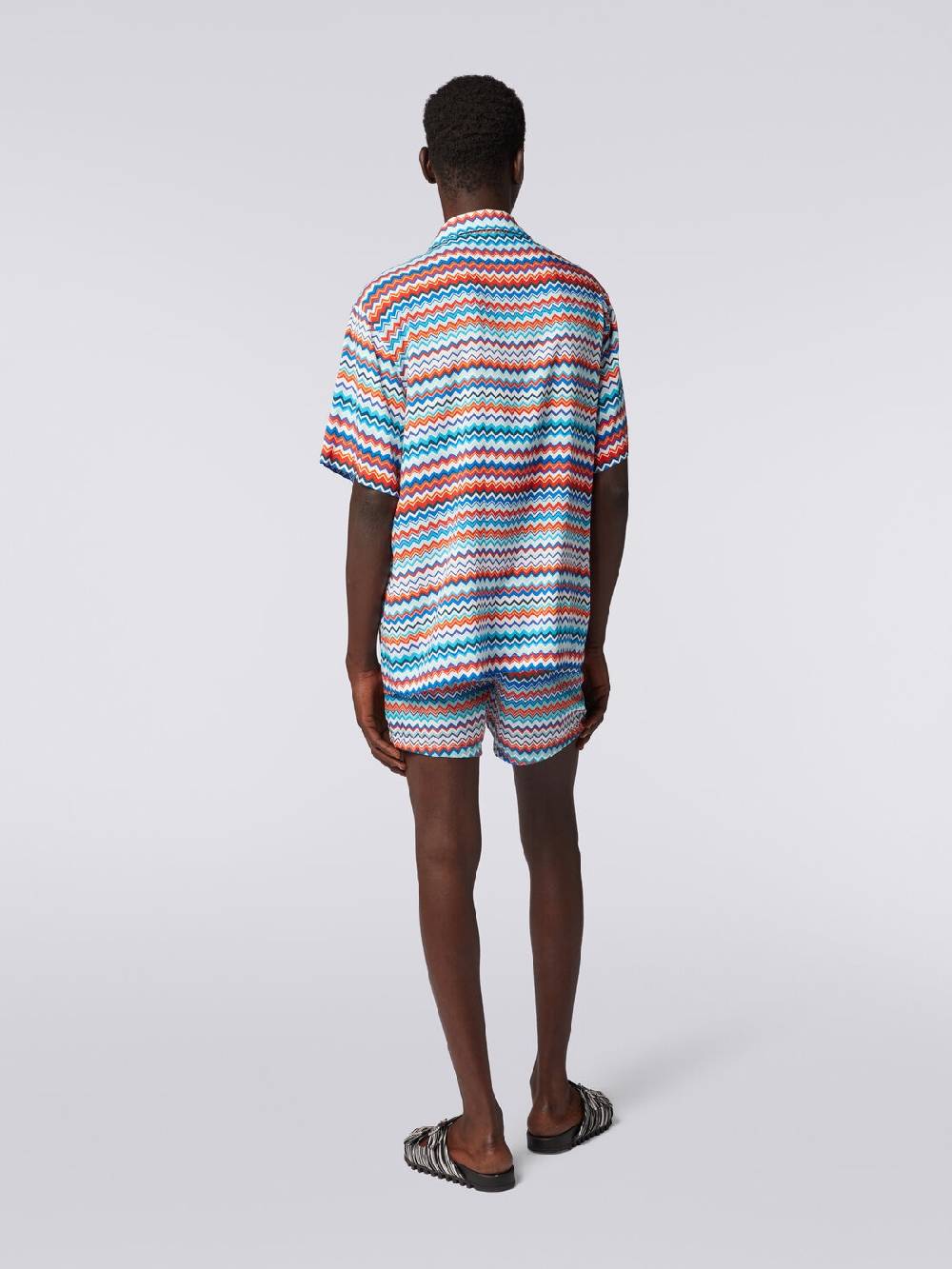 Missoni Camicia a maniche corte modello bowling in viscosa zig zag Hotsell