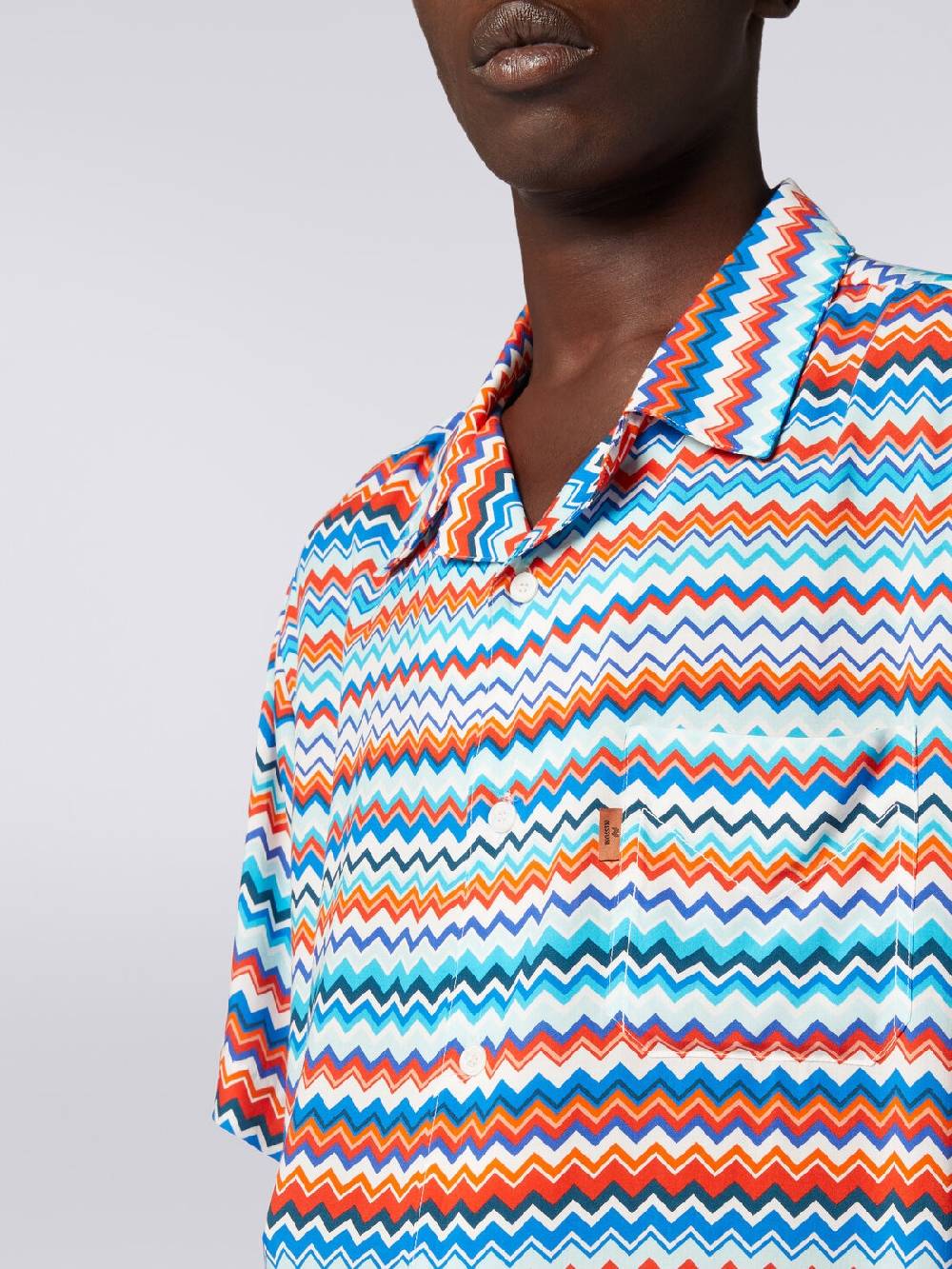 Missoni Camicia a maniche corte modello bowling in viscosa zig zag Hotsell