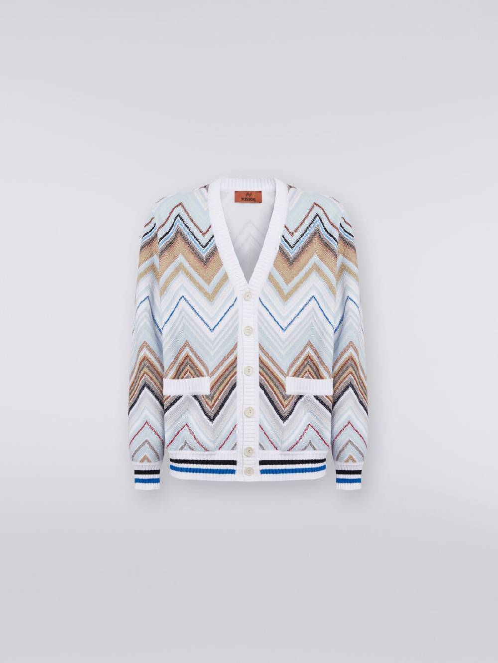 Missoni Cardigan in misto cotone chevron Vendita Economica