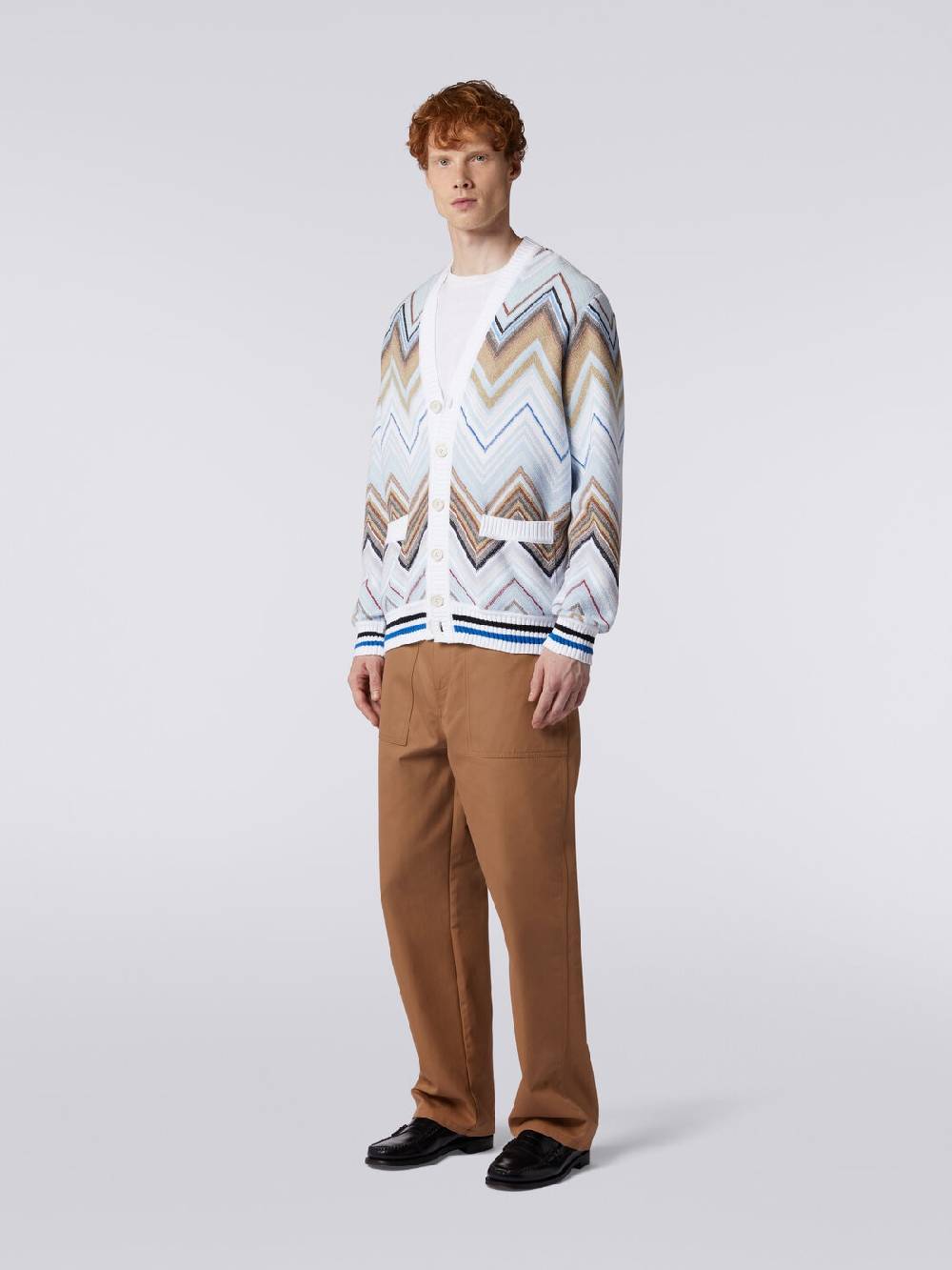 Missoni Cardigan in misto cotone chevron Vendita Economica