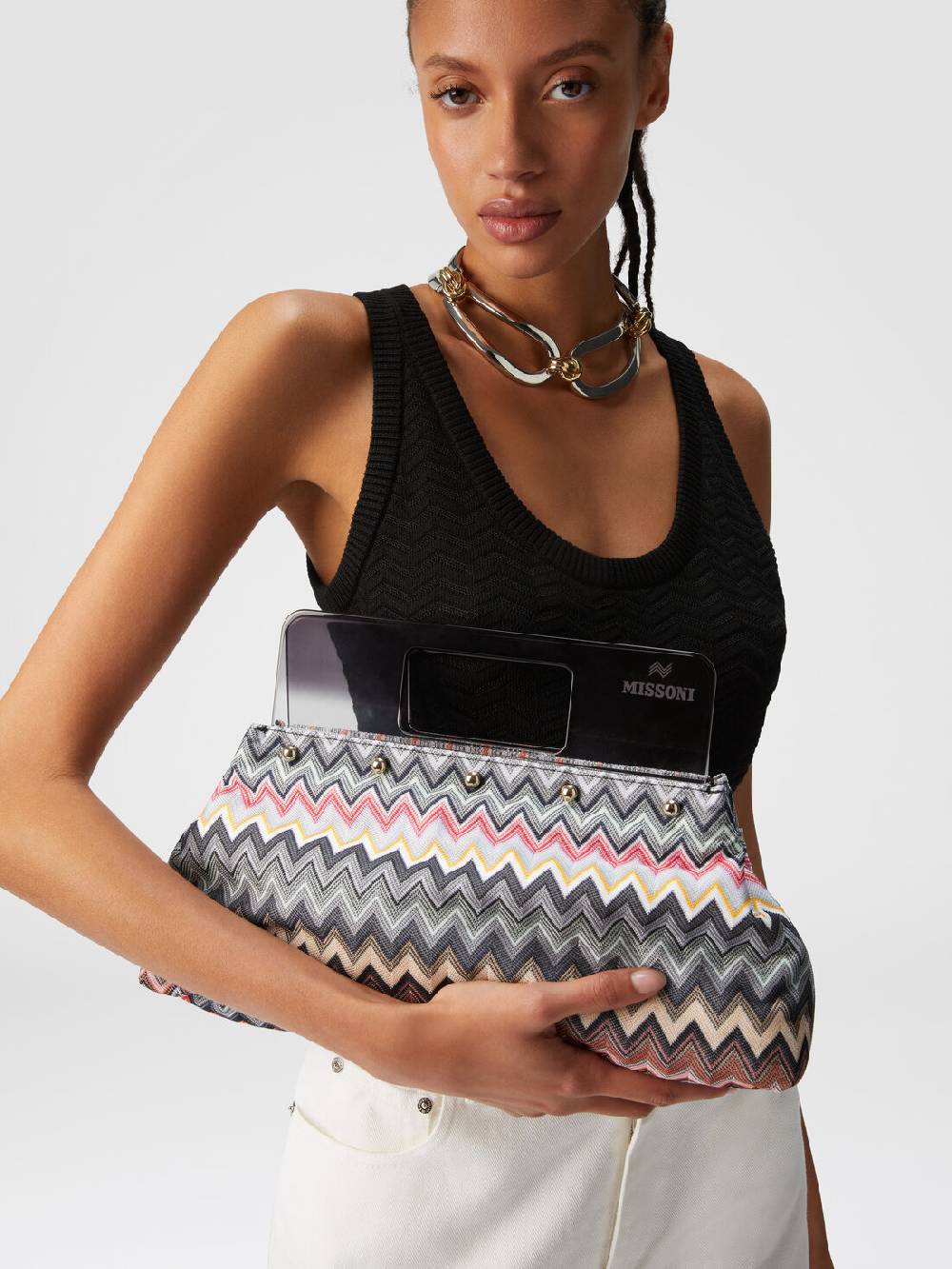 Missoni Pouch in misto cotone Nuova
