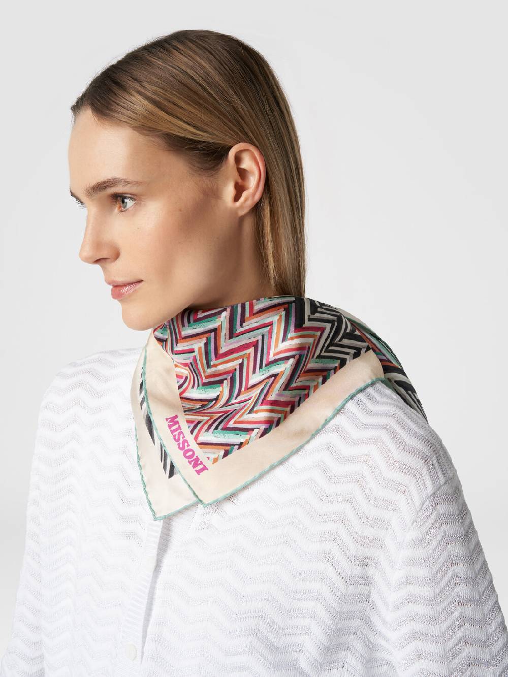 Missoni Foulard in seta con multilavorazione Nuovo