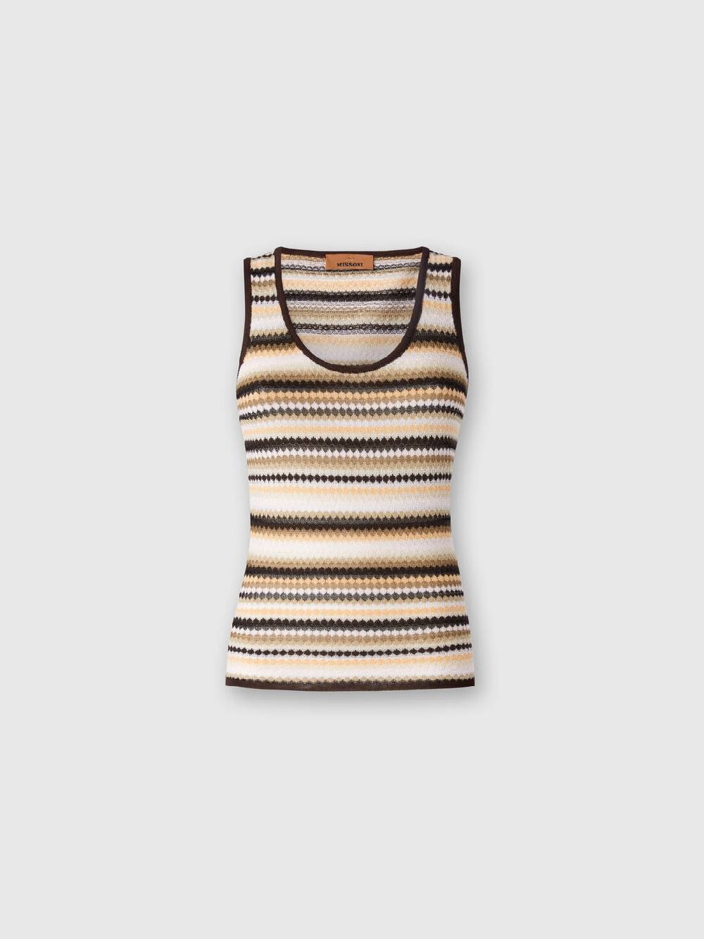 Missoni Canottiera rigata in cotone e viscosa Promozione temporanea