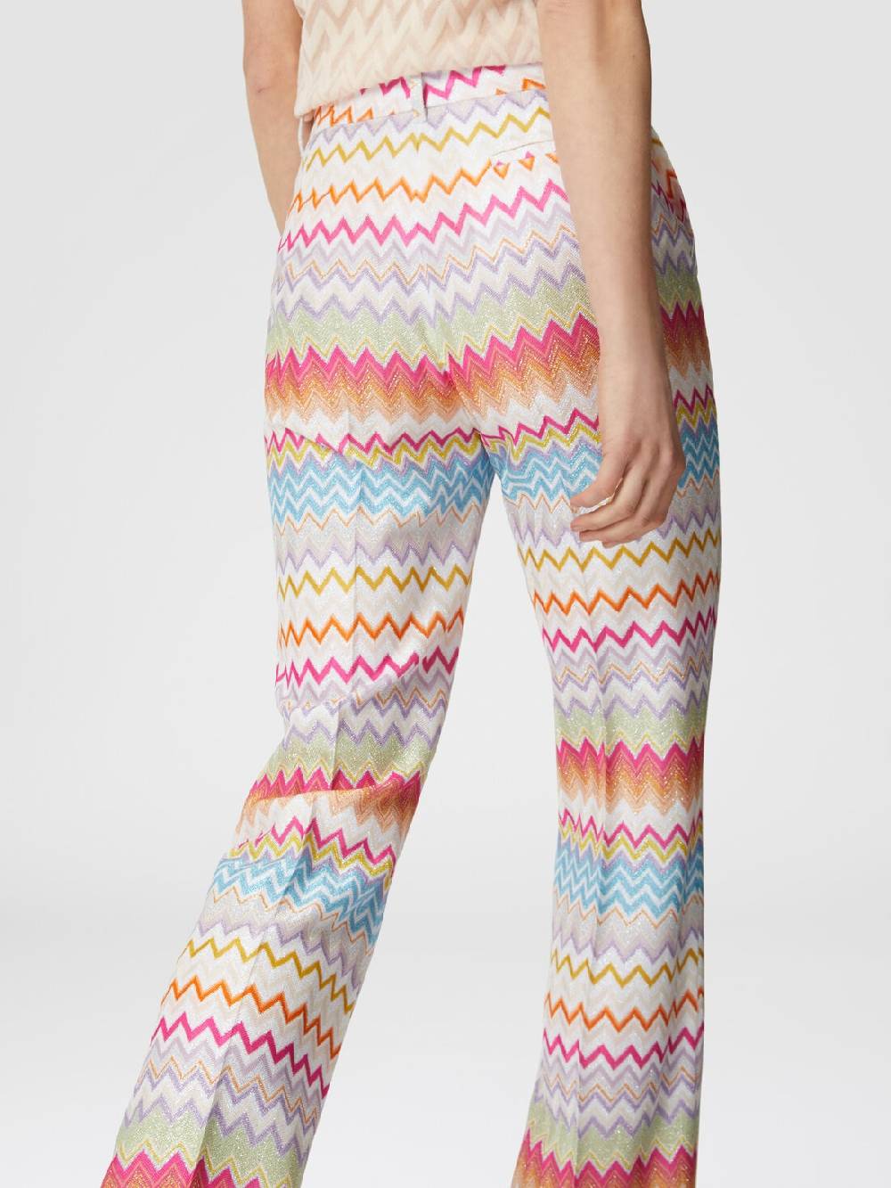 Missoni Pantaloni capri in maglia chevron lamé con paillettes Soddisfazione Garantita
