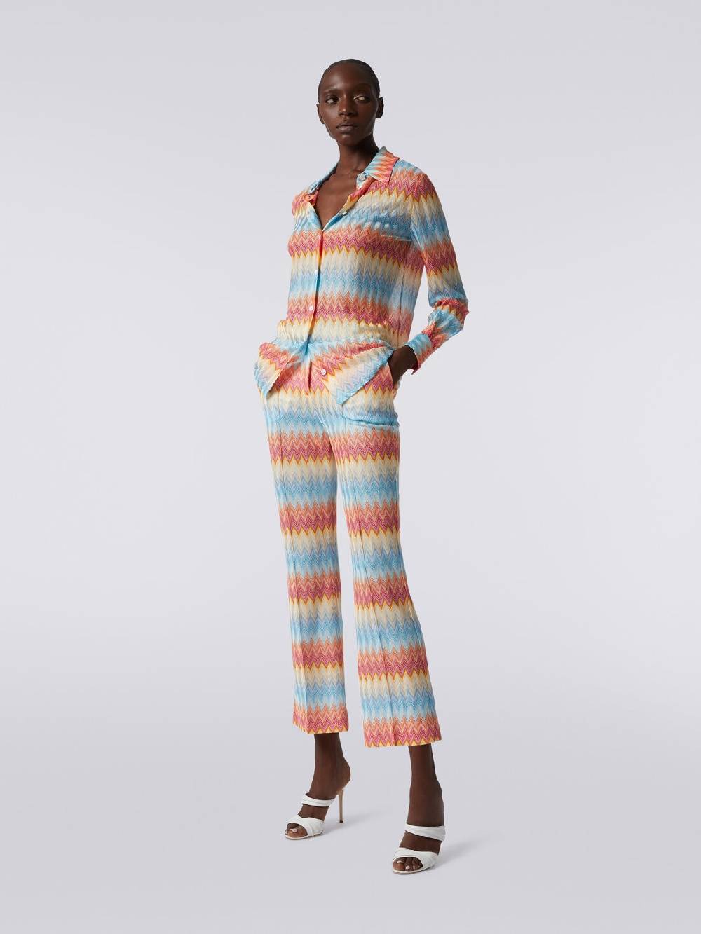 Missoni Pantaloni capri in viscosa chevron Negozi Online