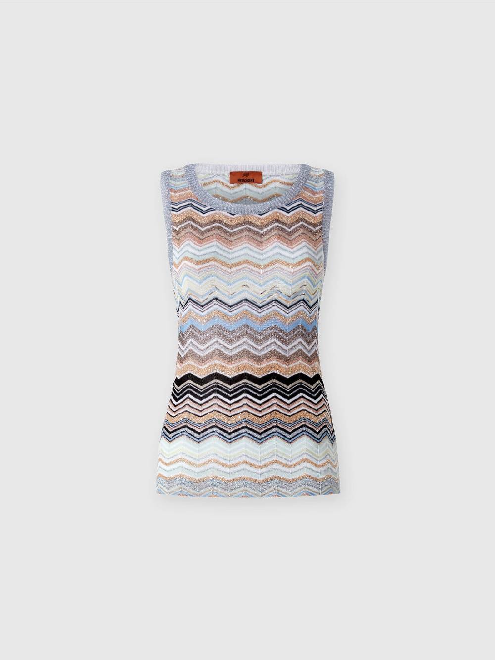 Missoni Top in maglia chevron lamé con paillettes Acquista Ora