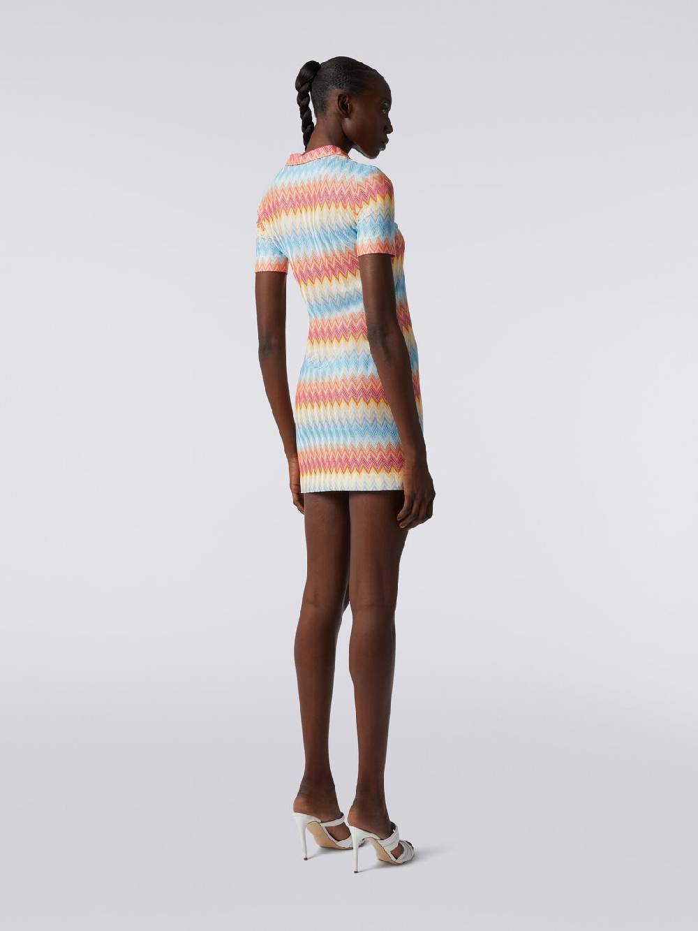 Missoni Mini-abito modello polo in viscosa zig zag Fino Al -60%